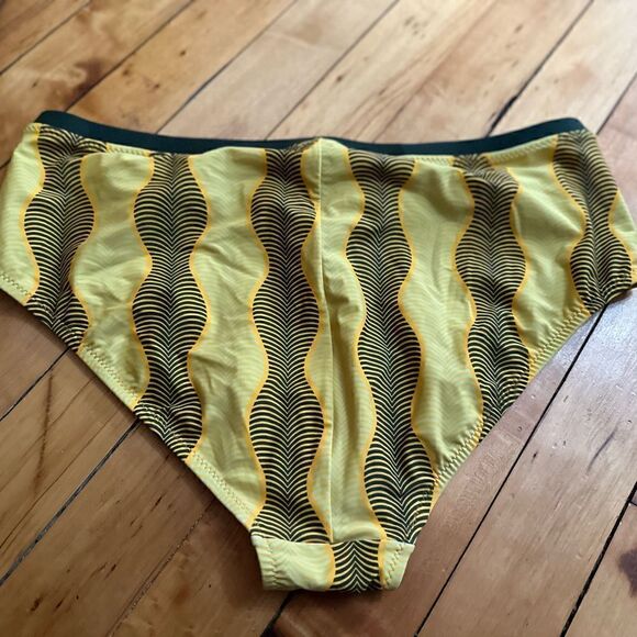 Micro Wave Print Cheeky HighWaist Bikini Bottom FeNoelxTarget MutedGreen NWOT 2X - Picture 10 of 11